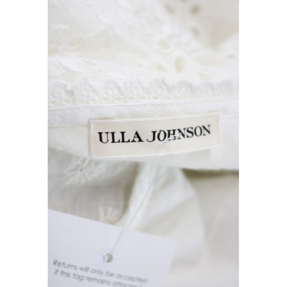 Ulla Johnson Women Wrap Dress White One Shoulder Midi Cotton Size 2 - Picture 5 of 7